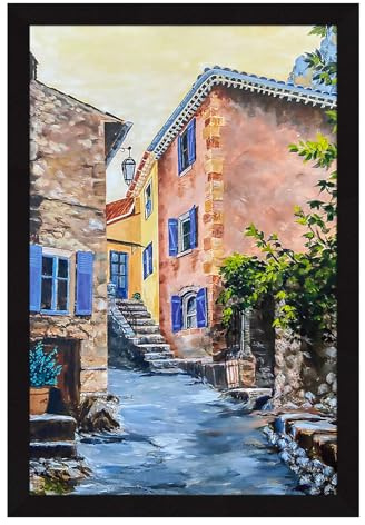 Dipinti decorativi da parete vintage con cornice per la decorazione della casa - Pittura per soggiorno - Pittura incorniciata per la decorazione della parete, 12 x 45,7 cm, set da 1