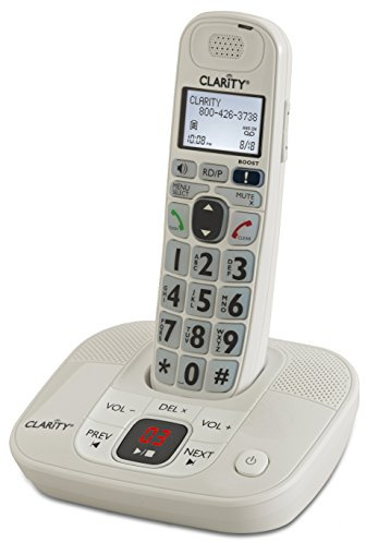 Clarity 53714 Dect 6.0 40-db Amplified Big-Button Corded Cordless Phone with Digital Answering System, 1 Handset, D714
