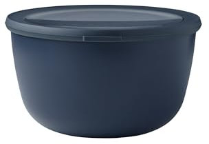 Mepal - Multi Bowl Cirqula Round - Vorratsdose mit Deckel - Geeignet als Luftdichte Aufbewahrungsbox für den Kühlschrank, Mikrowellengeschirr & als Frischhaltedosen - 3000 ml - Nordic Denim