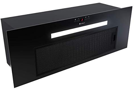 GLOBALO Agendero 80.2 Agendero 80.2 Noir Hotte encastrable Hotte de cuisine avec éclairage Largeur 80 cm 4 niveaux de puissance Acier laqué Noir