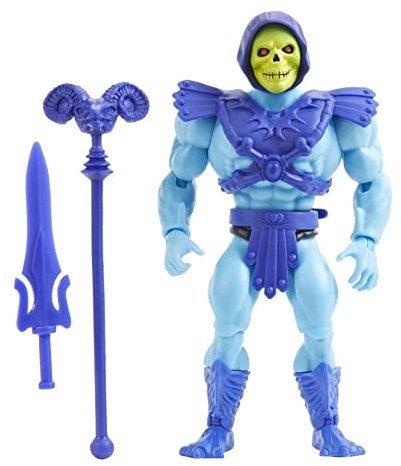 Masters of the Universe (Masters del Universo Orígenes) Figura Skeletor, muñeco articulado de juguete (Mattel HGH45)