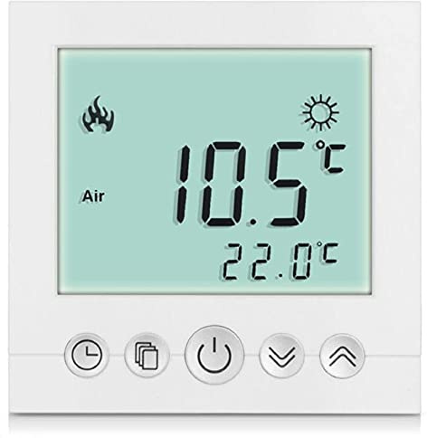 SM-PC®, Digital Thermostat Raumthermostat Fußbodenheizung Wandheizung LED WiFi WLAN weiß #869