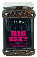 Domain Outdoor Big Sexy Food Plot Seed for Deer, 1/2 Acre, Turnip, Radish, Kale and Forage Rape, High Level of Nutrients & Protein to Support Antler Growth and Health, Fast Germination, Easy to Plant
