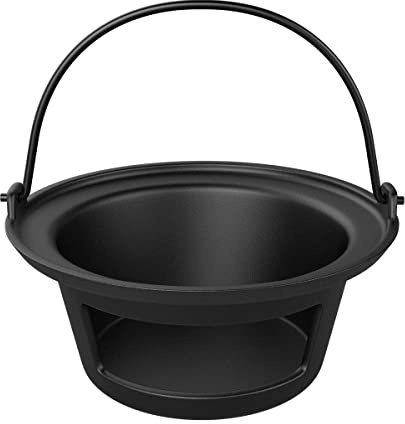Cast Iron Ash Can with Foldable Handle for Big Green Egg Large, Ash Basket Charcoal Ash Collector for Kamado Joe Classic, Louisiana Grill LG24 and Grills,Heat-resistant, Rustproof