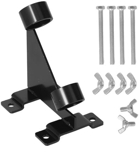 Cyrank Staffa per Portabandiera, Kit Asta Bandiera in Acciaio Inossidabile Supporto per Asta Portabandiera Hardware Set Pennone per Bandiera(Nero)