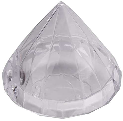 Bumdenuu - Juego de 12 serías transparentes con forma de diamante para caramelos, para boda, cajas de regalo, caja de fiesta, contenedor de plástico transparente, para regalo