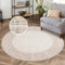 carpet city Kurzflor Teppich Wohnzimmer Rosa - 200 cm Rund - Bordüre Optik - Teppiche Modern, Boho für Schlafzimmer, Esszimmer