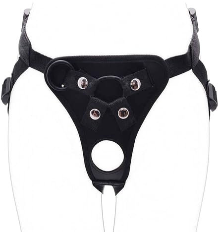 Lesben Doppeldildo mit Leder Gurte Penis Hose Strap On Umschnall Dildos für Lesbian Frauen Adjustable Harness Leder Gurte Penis Hose Sex Spielzeug für Manner Frauen Paar SM Strapon-on harness Frauen