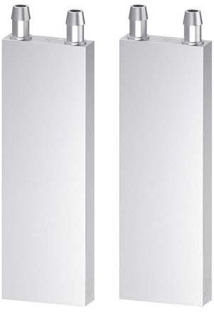 CLDIY Blocco di raffreddamento ad acqua in alluminio, sistema di raffreddamento dell'acqua per PC, PC, PC, PC, CPU Graphics, dissipatore di calore, testa endotermica, argento, 40 mm x 120 mm x 12 mm,