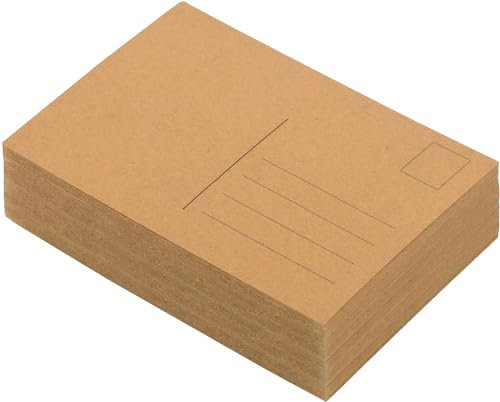 75 Blanko Postkarten braun, DIN A6, kreatives Basteln, gestalten individueller Postkarten, hochwertiger Kraftkarton 300g/m2