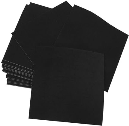 20 Stück Quadratisch Teppichfliesen 50x50cm Selbstliegend Strapazierfähig mit Klebepatch für Alle Bereiche Haus Büro Schlafzimmer Anti-Rutsch (Schwarz)