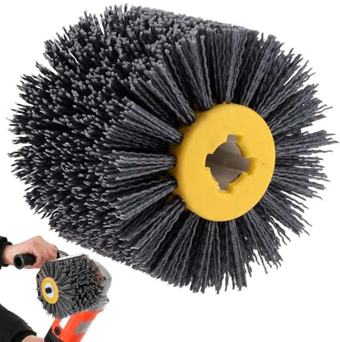 Spazzole abrasive: grana 80, larghezza 100 mm, diametro 120 mm, rullo abrasivo, spazzola in nylon adatta per rasatura, spazzola per smerigliatura, spazzola per setole, spazzola per lucidatura