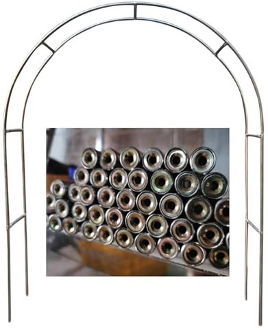 Superbe arche de jardin en acier inoxydable idéale pour les vignes, les roses, les mariages, tonnelle en métal de 2,4 m de large pour les entrées d'allée