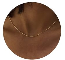 Tewiky Halskette für Damen, 14K Gold Dünne Choker-Kette Mit Kugeln