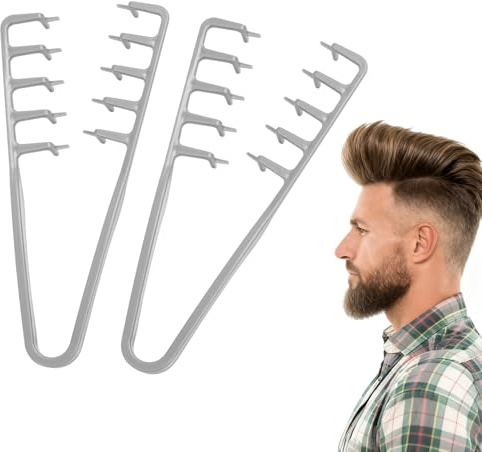 Pettine Texture, Pettine a Denti Larghi per Styling, Strumento per Volume alle Radici, Pettini per Acconciatura Pompadour Maschile, Accessorio per Toelettatura Frangia per Donna, Pettini Pick per