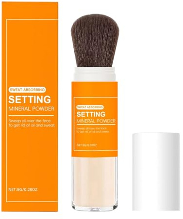 Polvere Fissante Per Il Trucco - 8g Controllo 'Olio Ad Effetto Matte E Soft-Focus Con Finitura Beauty | Polvere Per Il Viso | Per Viaggio Spiaggia Matrimonio Lavoro Uso Quotidiano E Casa