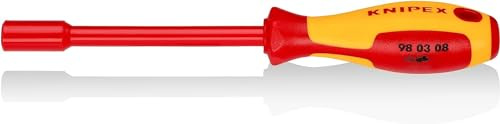 KNIPEX Nut Driver with Screwdriver Handle Insulated with Multi-Component Grips, VDE-Tested 237 mm, 98 03 08