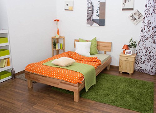 Futonbett/Massivholzbett Wooden Nature 01 Kernbuche geölt - Liegefläche 120 x 200 cm (B x L)
