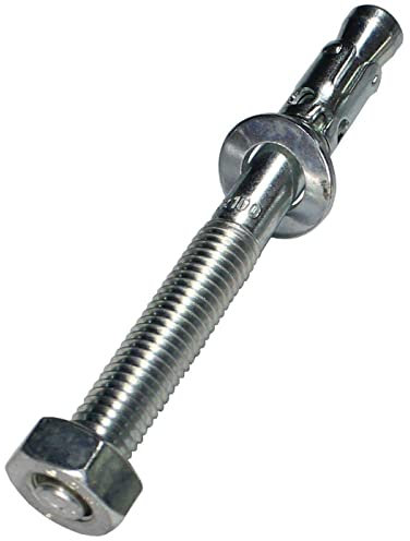 5x Lumonic Anclaje para cargas pesadas M10 x 115 Galvanizado I Para uso como anclaje metálico, anclaje de perno, anclaje de rayo I Diversos tipos de inst