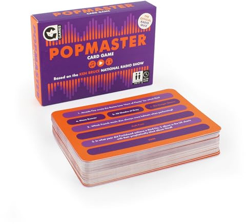 Ginger Fox PopMaster BBC Radio 2 Quiz Card Game - Put Your Musical Knowledge To The Test In This Pop Themed Trivia Game