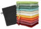 Generic KHOJI Home, 6 COLOR CODED Wash Glove Mitts PREMIUM 100% Cotton 16x21 cm, 3 assorted colors, Absorbent Flannel Face Mitt Body Scrub