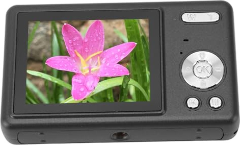 Digitalkamera, 12MP 1080P-kamera med 16X Zoom, Enknappsmanövrering, 2,4-tums TFT-skärm, för Studentvloggning (BLACK)