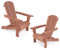 COSTWAY Adirondack Stuhl klappbar, 2er Set, Adirondack Chair aus Holz, Gartensessel mit hoher Rückenlehne & Breiten Armlehnen für Garten, Terrasse, 180 kg Tragfähigkeit