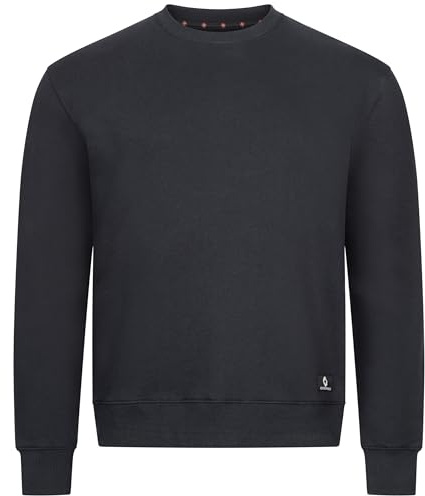 Höhenhorn Wallster - Felpa da uomo con girocollo, pullover in cotone, Blu scuro, L