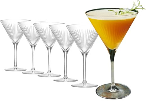 Stölzle Lausitz Soho Martini Glass (set di 6) – Elegante bicchiere da Martini da 241 g per intrattenimento, in cristallo con design elegante e stelo lungo, lavabile in lavastoviglie e 100% vetro senza