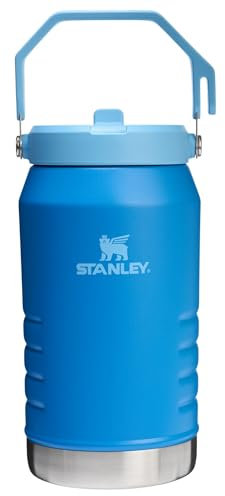Stanley IceFlow 2.0 Flip Straw Jug with Handle 64 oz | Twist On Lid and Flip Up Straw | Leakproof for Travel and Sports | Insulated Stainless Steel |BPA-Free | Azure