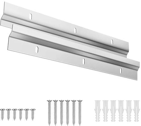 2 Stück Z-Klemmen zum Aufhängen 30cm, Hochbelastbares Aufhängungssystem Französische Schienen mit Schrauben Ineinandergreifende Fotorahmenhaken für Bilder und Spiegel Kunstwerken Rahmen