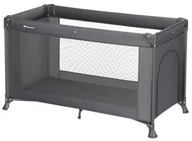 Bebeconfort Sweet Dreams, Lit Parapluie Bébé, 0-3 Ans (0-15 kg), Léger, Grand Matelas, Ouverture Latérale, Design Pliable, Sac de Transport Inclus, Mineral Graphite