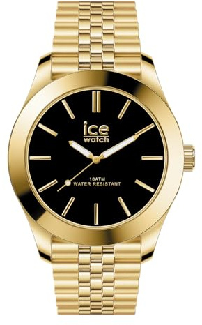 Ice-Watch, Ice Stål Guldsvart, Kvinnors Guldklocka Med Rostfritt Stålarmband, 024746, Small
