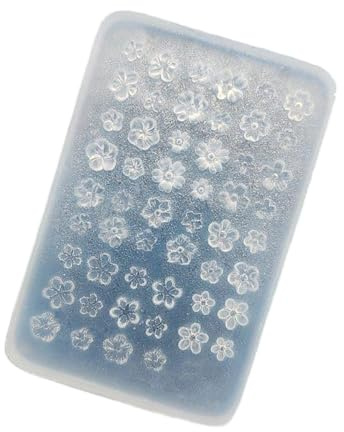 Molde De Estampado Floral Flexible Para Diseños Uñas Y Joyería Artesanal Plantilla Silicona Transparente Reutilizable Molde Para Decoraciones Artesanales