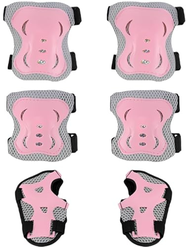 PHYNDR Rodillas para niños, 6 en 1, para niños y niñas, conjunto de protecciones para la pulsa para niños para patinar, ciclismo y skate