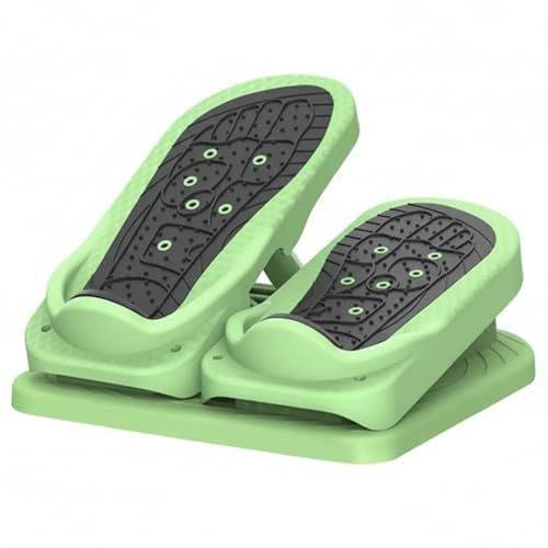 Mini Stepper réglable pour faire de l'exercice à la maison Vert – Exerciseur de jambes pas à pas sous le bureau en position assise avec pédales massage antidérapantes Pédale portable pour un entra