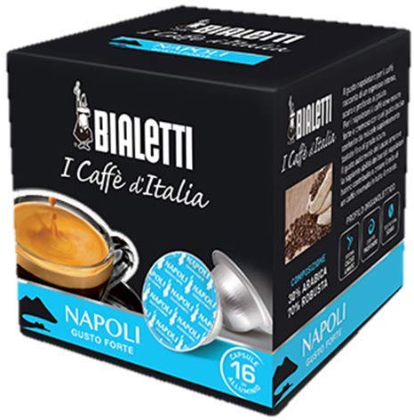 128 Capsule Alluminio Bialetti Mokespresso I Caffe' D'Italia Napoli