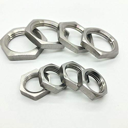 304 rostfritt stål, hexagon tunn mutter, låsmutter, rotmutter, -M22 x 1,5