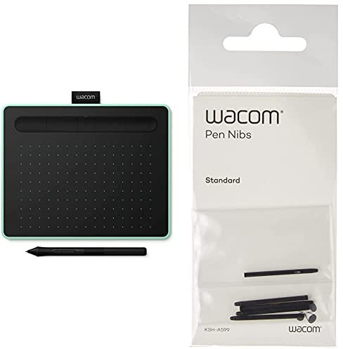 Wacom Intuos S - Tableta Gráfica Bluetooth para Pintar, Dibujar y editar Photos con 2 softwares creativos incluidos para descargar + ACK-20001 - Punta de bolígrafo Digital