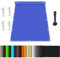 Sonnensegel Wasserdicht Rechteck, Premium Polyester, Viele Längen und Breiten Zur Auswahl mit Ösen und Seil, Sonnenschutz 95% UV Schutz Windschutz Reißfest Wetterfest, 1x1.2M, Blau