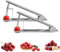 YEJAHY 2 Stück Kirschenentkerner, Edelstahl Entkerner, Kirschenentsteiner, Delstahl, Obstentkerner Kirschentkernen, Pflaumenentkerner, Für Schnell Entfernen Früchtsteinen