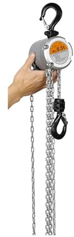 Mini Hand Chain Hoist Hook Mount 0.25/0.5 Ton Capacity 3M Lift,Portable Manual Lever Block Lifting Solidly Built & Safe(0.25T)