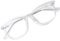 FONHCOO Blaulichtfilter Brille Damen TR90 Blue Light Blocking Glasses Blaulichtbrille ohne Sehstärke, Superleichte Anti-Müdigkeit Computerbrille Gaming Schutzbrille(Durchsichtig)