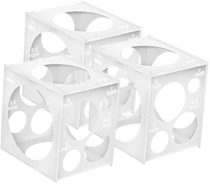 JOINPAYA 3pezzi Misuratore Palloncini Portatile Scatola Misurazione Staccabile Strumento Misurazione in Plastica Per Feste Matrimoni e Decorazioni