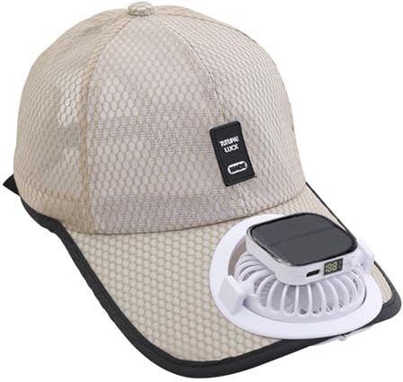 Gorra de béisbol con ventilador solar, gorra con ventilador solar, gorra de béisbol de malla con ventilador, protección UV de verano, sombrero de sol, sombrero solar con protección UV alimentado por