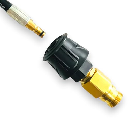 Slangadapter TR22 AG till Kärcher Quick Connect, kompatibel med 2.641-721.0 snabbkoppling, adapter, högtryckstvättar, tillbehör upp till 160 bar, 60 °C för högtrycksslang M&M Smartek