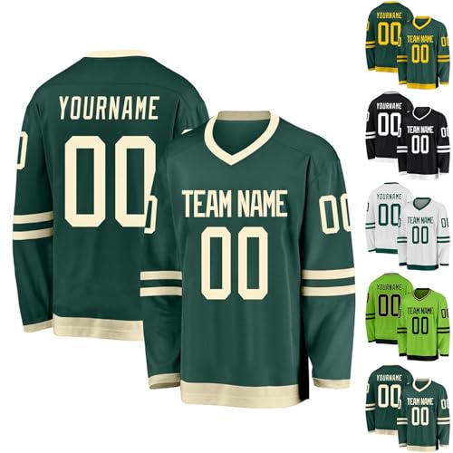 Eigenes Feldhockey-Trikot personalisieren Gedruckt mit Deinem Namen und Nummer Personalisierte Hockey-Trikots für Männer, Frauen, Kinder und Jugendliche, 1-army grün, S