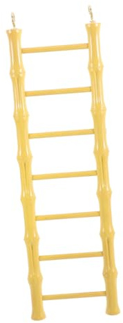 jojofuny Échelle Suspendue pour Perruches et Hamsters Échelle Escalade pour Oiseaux et Rongeurs Accessoire de Cage Amusant et Sécurisé Couleur Rustique