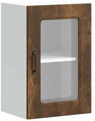 Mhdvray Kalmar - Armadio sospeso 40 x 31 x 60 cm, in legno con porta in vetro, design moderno, robusto, versatile, per cucina, corridoio, camera da letto