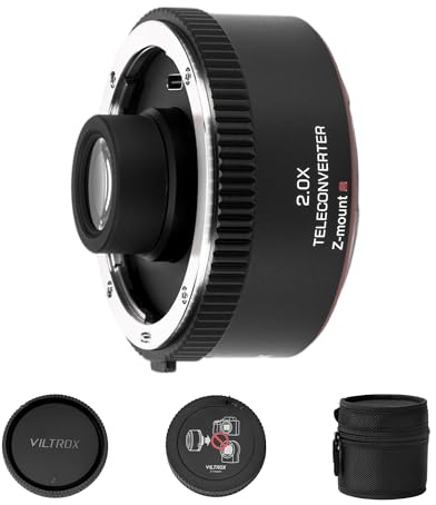 VILTROX Teleconvertidor TC-2.0X para aumento de 2.0X, convertidor extensor de teleconvertidor de enfoque automático compatible con Nikon Z-Mount NIKKOR Z 70-200mm f/2.8VR S, 400mm f/4.5 VR S, 100